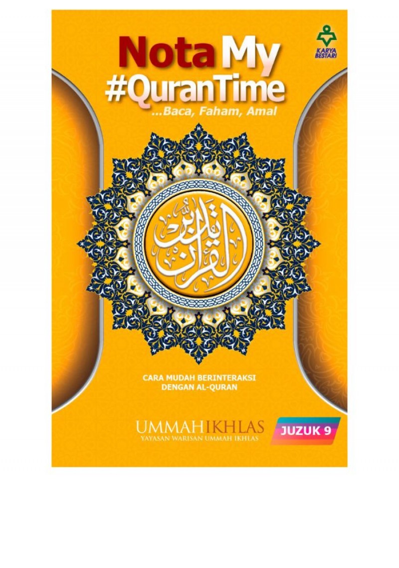 Nota My #Qurantime Juzuk 9