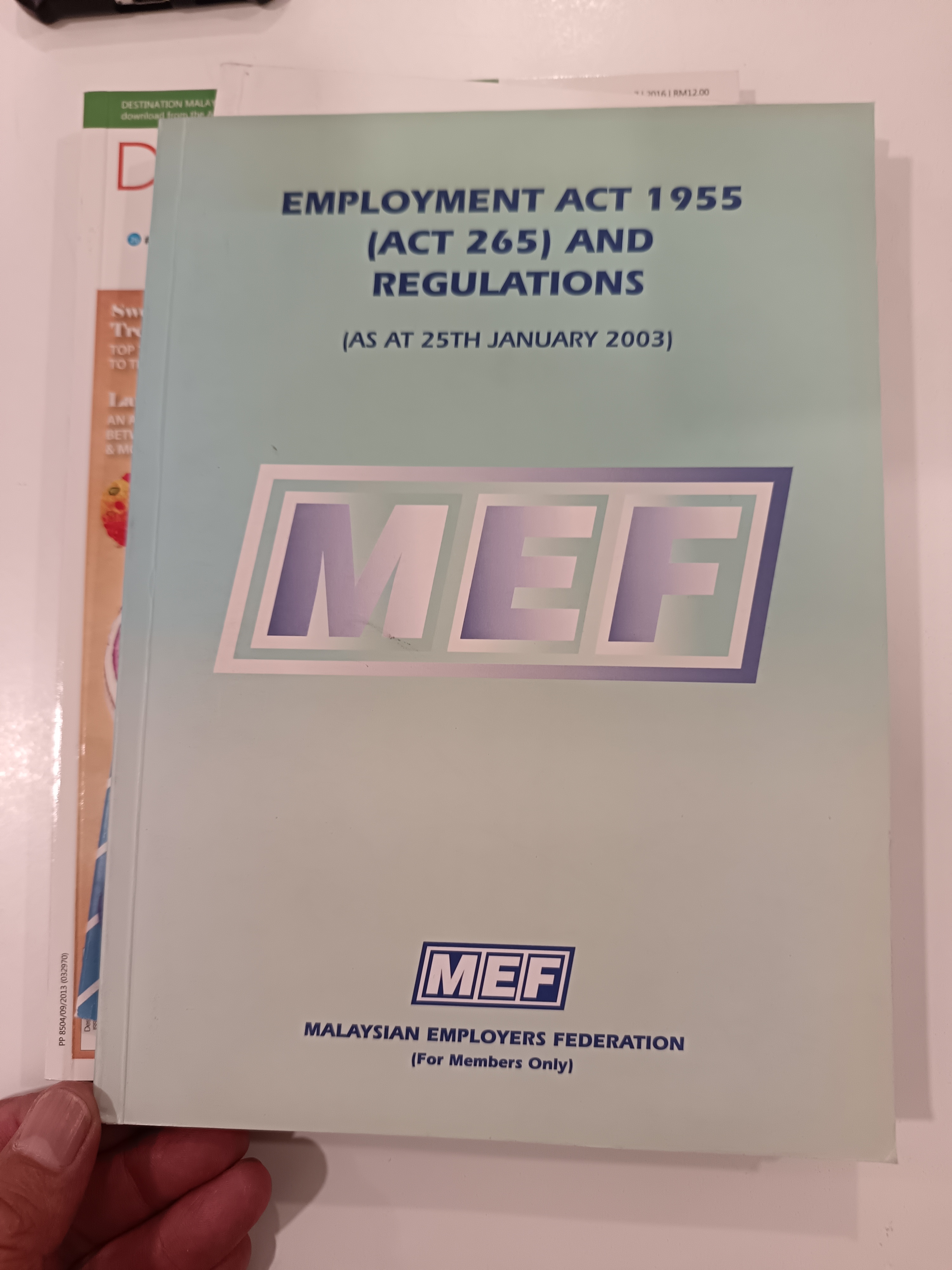 Employment Act 1955 (Act 265) And Regilations