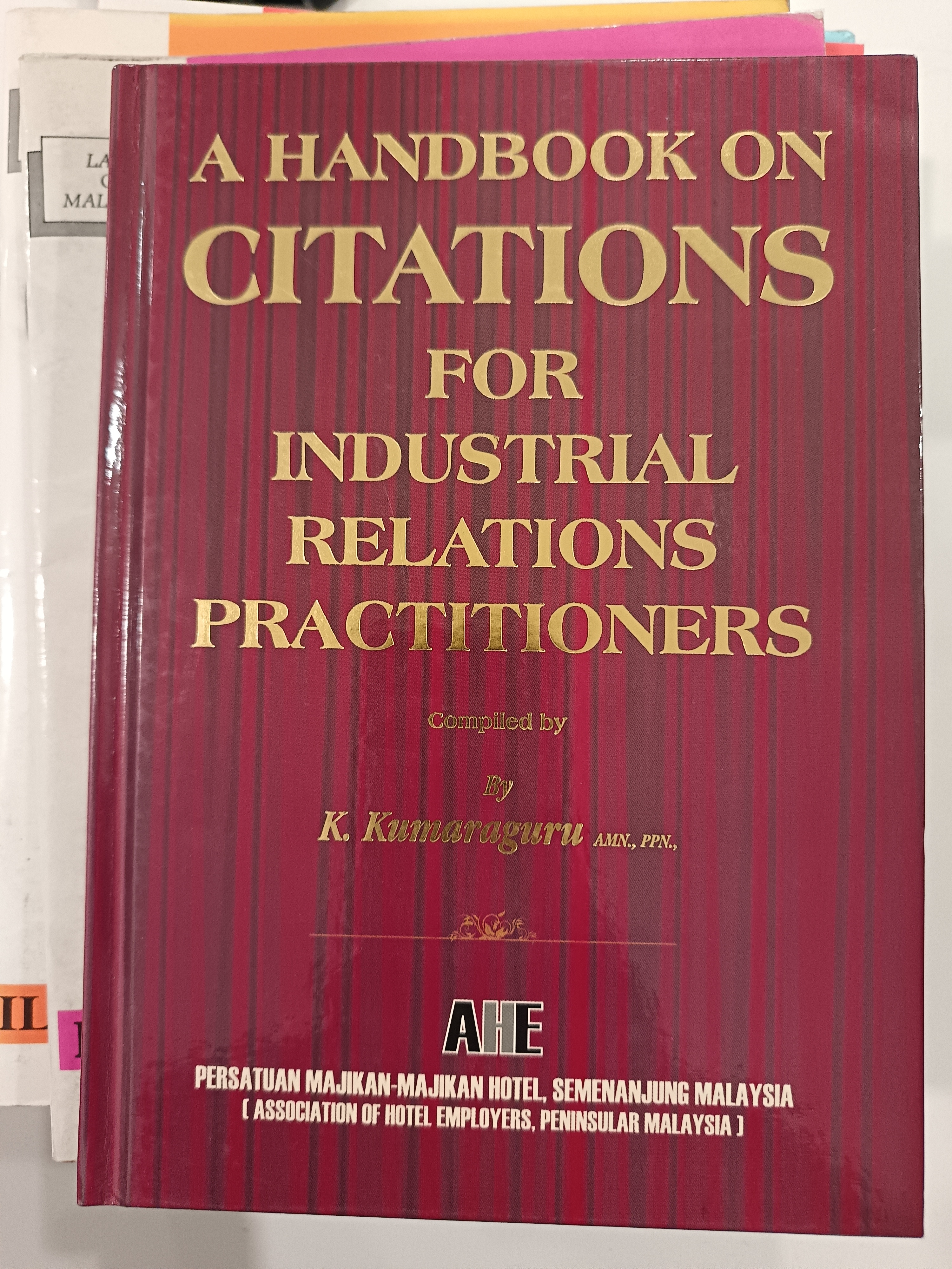 A Handbook Of Citations For Industrial Relations Practitiners